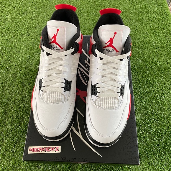 New Air Jordan 4 Retro 'Red Cement' Men's Shoes - Picture 5 of 15